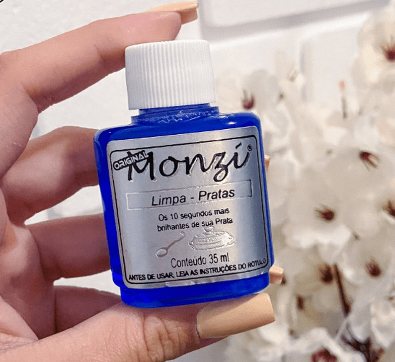 Limpa prata Monzi 35 ml + Flanela Mágica de BRINDE