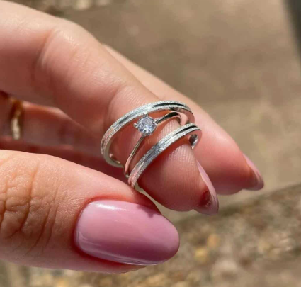 Alianças Naty 2mm Prata + Gravação