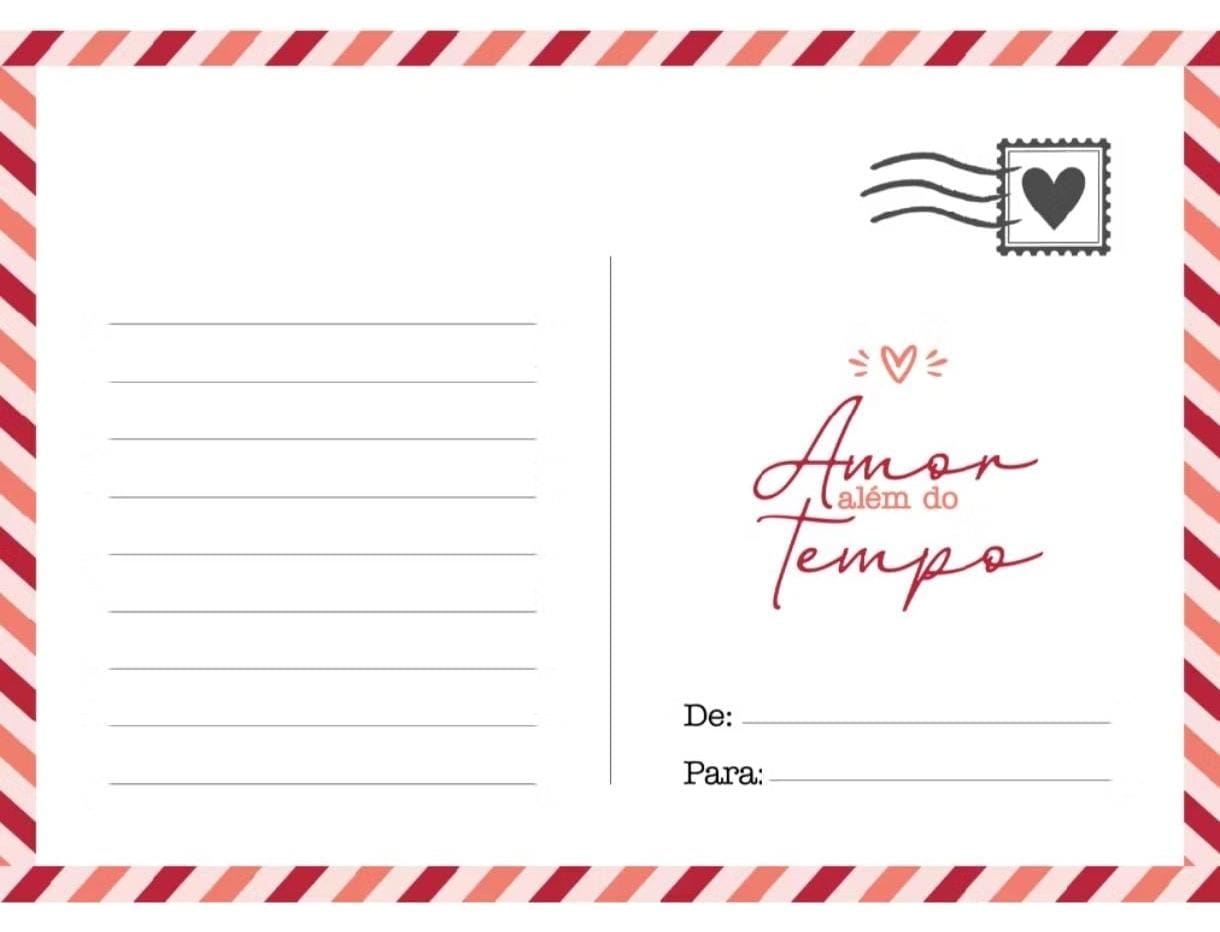 Cartão Postal Amor além do tempo
