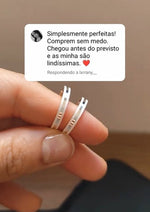 Aliança de Compromisso Prata 950 + Solitário de Prata 925 - Pétalas de Joias