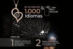 Rosa Eterna & Colar "Eu Te Amo" em 100 Idiomas | O Presente Inesquecível - Pétalas de Joias